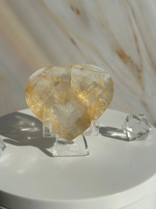 Golden Healer Quartz Heart Solar Plexus Chakra Meditation Crystal Gift Home Decor Reiki Positive Vibes Stone Love Nature love Crystals Gift