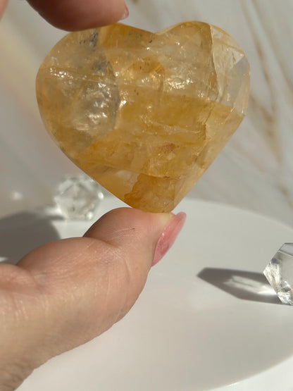 Golden Healer Quartz Heart Solar Plexus Chakra Meditation Crystal Gift Home Decor Reiki Positive Vibes Stone Love Nature love Crystals Gift