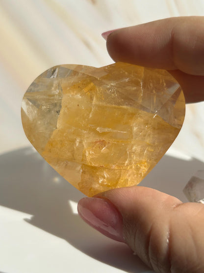 Golden Healer Quartz Heart Solar Plexus Chakra Meditation Crystal Gift Home Decor Reiki Positive Vibes Stone Love Nature love Crystals Gift
