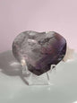 Amethyst Facet Heart Carving Anniversary Gift Mom To Be Gift Meditation Altar Room Decor Baby Shower Breakup Divorce Gift Calming Crystals