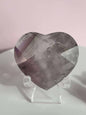 Amethyst Facet Heart Carving Anniversary Gift Mom To Be Gift Meditation Altar Room Decor Baby Shower Breakup Divorce Gift Calming Crystals