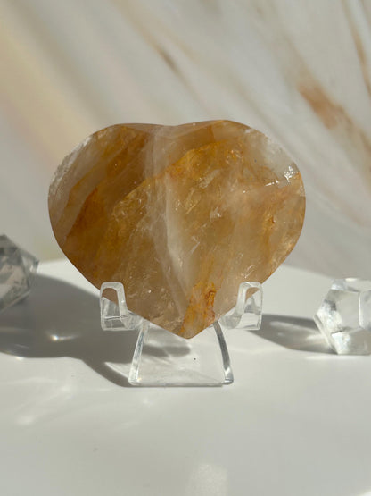 Golden Healer Quartz Heart Solar Plexus Chakra Meditation Crystal Gift Home Decor Reiki Positive Vibes Stone Love Nature Lover Crystals Gift