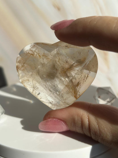 Golden Healer Quartz Heart Solar Plexus Chakra Meditation Crystal Gift Home Decor Reiki Positive Vibes Stone Love Nature love Crystals Gift
