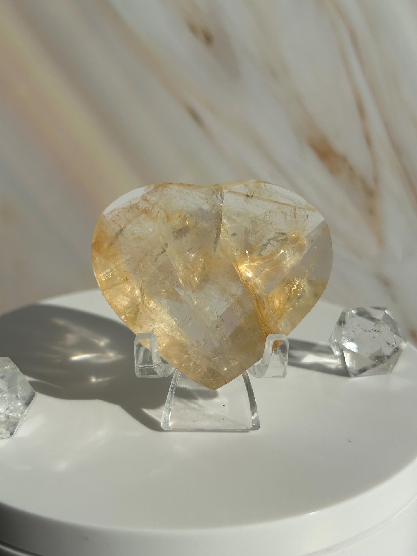Golden Healer Quartz Heart Solar Plexus Chakra Meditation Crystal Gift Home Decor Reiki Positive Vibes Stone Love Nature love Crystals Gift