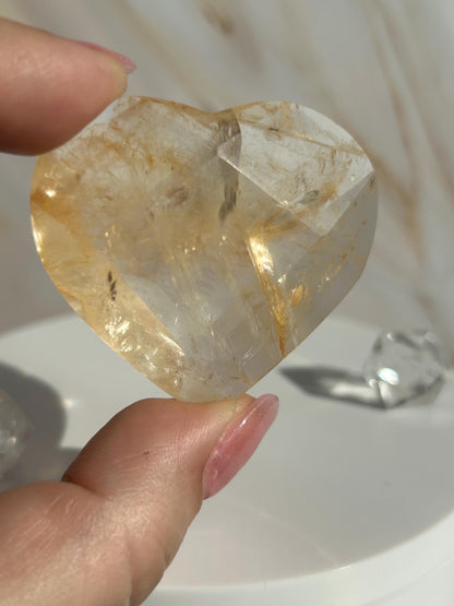 Golden Healer Quartz Heart Solar Plexus Chakra Meditation Crystal Gift Home Decor Reiki Positive Vibes Stone Love Nature love Crystals Gift