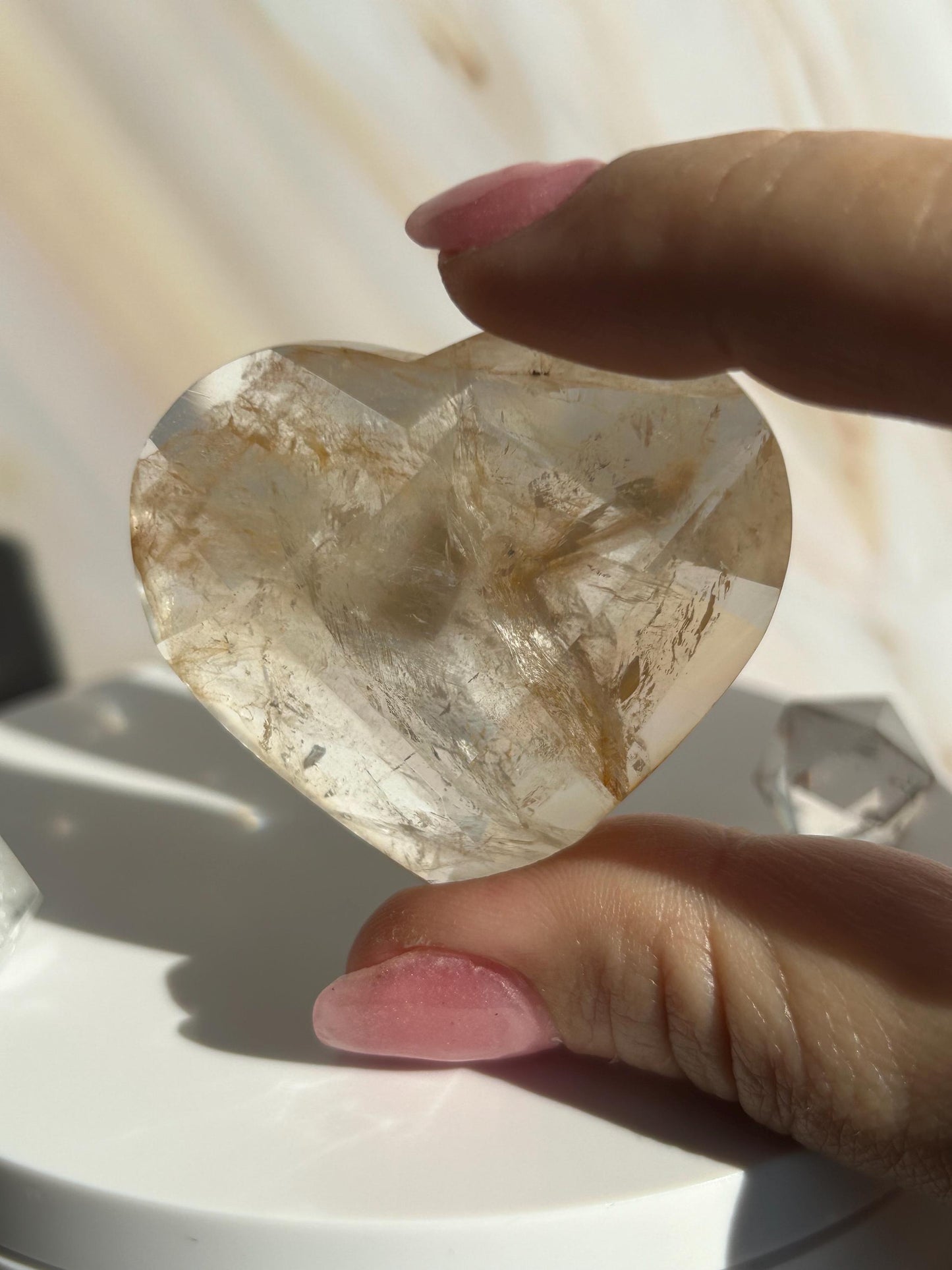Golden Healer Quartz Heart Solar Plexus Chakra Meditation Crystal Gift Home Decor Reiki Positive Vibes Stone Love Nature love Crystals Gift