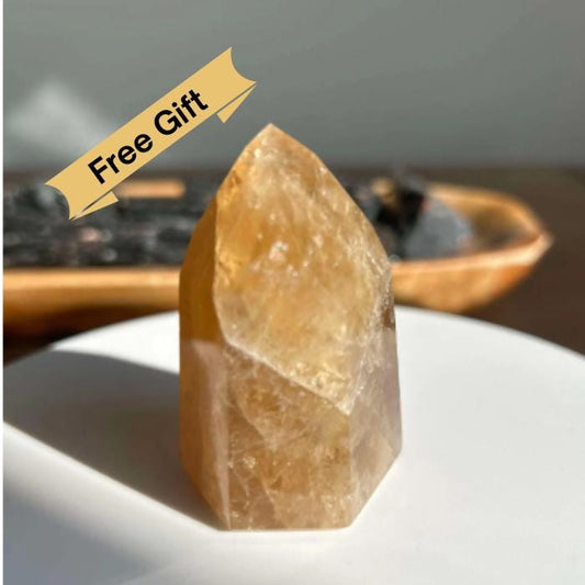 Citrine Crystal Point Feng Shui Solar Plexus November Scorpio Crystal Natural Untreated New Business Gift Graduation New Beginning New job