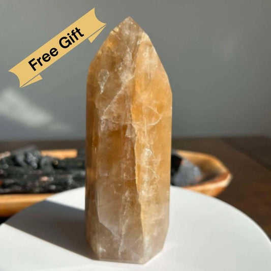 Citrine Crystal Point Feng Shui Solar Plexus November Scorpio Crystal Natural Untreated New Business Gift Graduation New Beginning New job