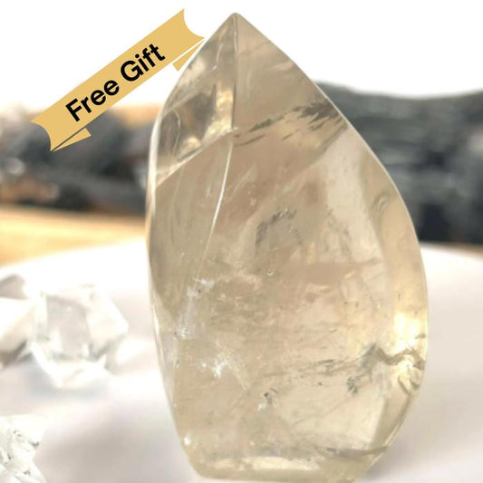 Citrine Crystal Flame Feng Shui Solar Plexus November Scorpio Crystal Natural Untreated New Business Gift Graduation New Beginning New job