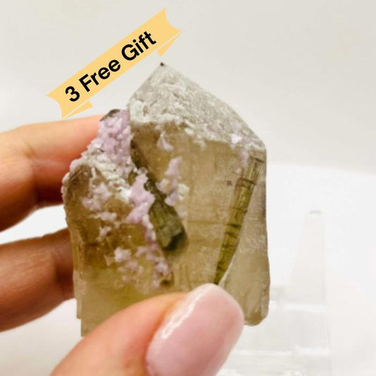 Citrine Green Tourmaline Feng Shui Solar Plexus Heart Chakra Collector Piece Gemini October Crystal New Business Gift Home Warming Decor