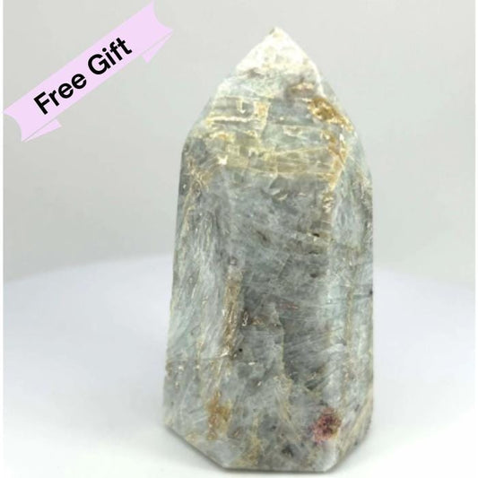 Citrine Lepidolite Crystal Point Solar Plexus Third Eye Meditation Feng Shui Libra Crystal Home Warming Student Teacher Baby Shower Gift
