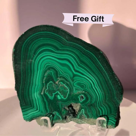 Malachite Free Form Crystal Heart Chakra April May Crystal Taurus Mother Earth Day Best Friend New School Gift New Business Gift Home Decor