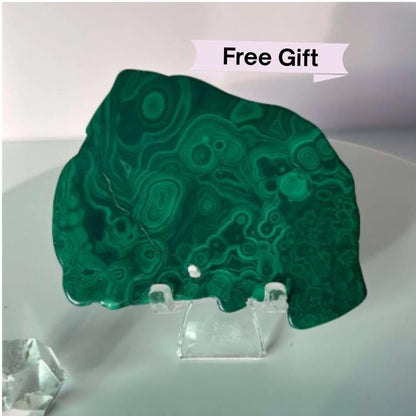 Malachite Slide Crystal Heart Chakra April May Crystal Taurus Mother Earth Day Best Friend New School Gift New Business Gift Home Decor