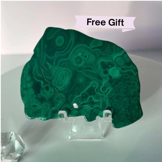 Malachite Slide Crystal Heart Chakra April May Crystal Taurus Mother Earth Day Best Friend New School Gift New Business Gift Home Decor