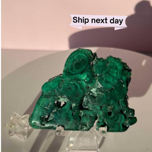 Malachite Free Form Crystal Heart Chakra April May Crystal Taurus Mother Earth Day Best Friend New School Gift New Business Gift Home