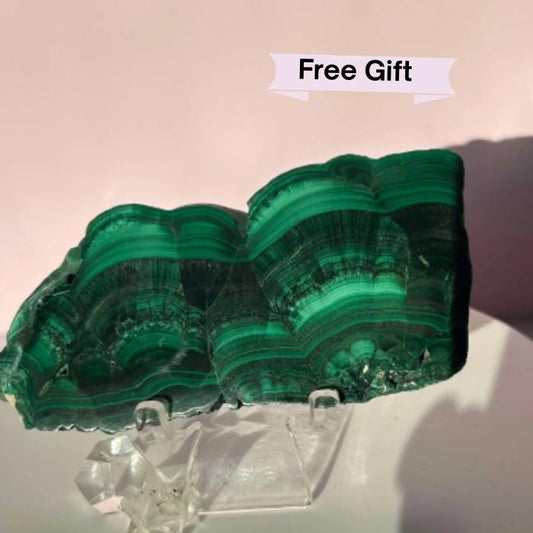 Malachite Slab Crystal Heart Chakra April May Crystal Taurus Mother Earth Day Best Friend New School Gift New Business Gift Home Decor