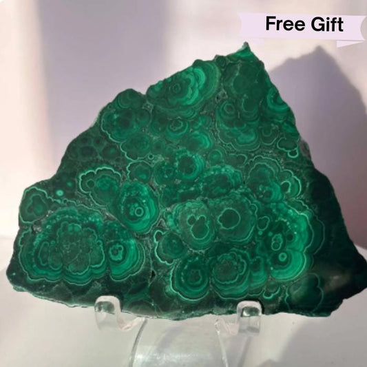 Malachite Slab Crystal Heart Chakra April May Crystal Taurus Mother Earth Day Best Friend New School Gift New Business Gift Home Decor