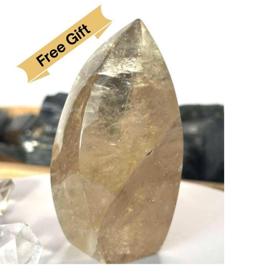 Citrine Crystal Flame Feng Shui Solar Plexus November Scorpio Crystal Natural Untreated New Business Gift Graduation New Beginning New job
