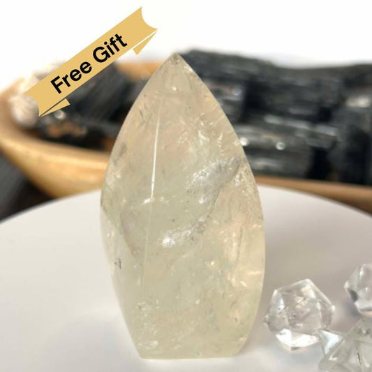 Citrine Crystal Flame Feng Shui Solar Plexus November Scorpio Crystal Natural Untreated New Business Gift Graduation New Beginning New job