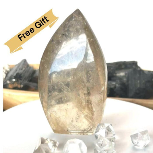 Citrine Crystal Flame Feng Shui Solar Plexus November Scorpio Crystal Natural Untreated New Business Gift Graduation New Beginning New job