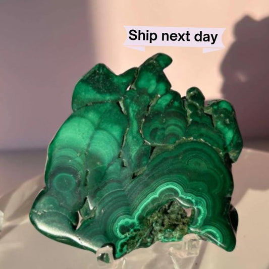 Malachite Free Form Crystal Heart Chakra April May Crystal Taurus Mother Earth Day Best Friend New School Gift New Business Gift Home Decor