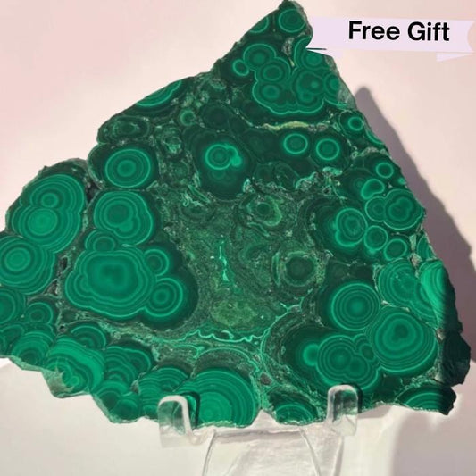 Malachite Slab Crystal Heart Chakra April May Crystal Taurus Mother Earth Day Best Friend New School Gift New Business Gift Home Decor