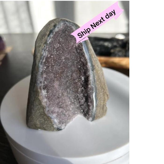 Amethyst Geode Meditation Crown Chakra February Aquarius Crystal Home Warming Best Friend Baby Shower Gift Mom Wife Goddess Crystal Gift