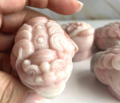 Money Toad Pink Opal Carved Feng Shui Home Decor Crystal Lover birthdays housewarmings Gift Office Desk Bedroom Bridesmaid Baby Shower