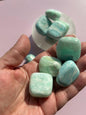Blue Calcite Polished Crystal Tumbled Stone Calm Sky Blue Decorative Accent home  Bathroom display gift Baby shower gift Bridesmaid Gift