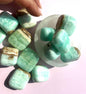 Caribbean Calcite Polished Crystal Tumbled Stone Calm Blue Decorative Accent home  Bathroom display gift Baby shower gift Bridesmaid Gift