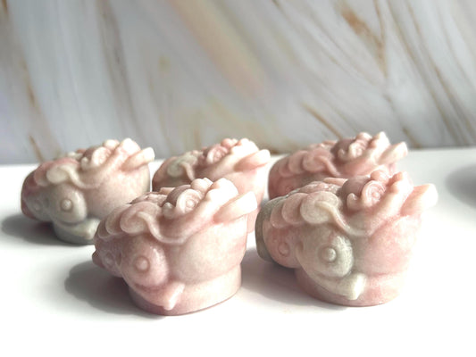 Money Toad Pink Opal Carved Feng Shui Home Decor Crystal Lover birthdays housewarmings Gift Office Desk Bedroom Bridesmaid Baby Shower