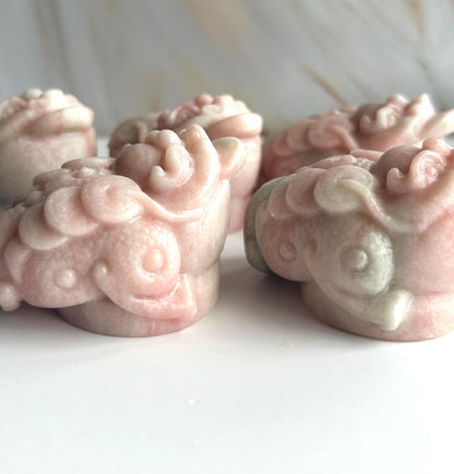 Money Toad Pink Opal Carved Feng Shui Home Decor Crystal Lover birthdays housewarmings Gift Office Desk Bedroom Bridesmaid Baby Shower