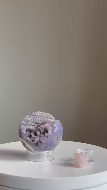 Juice Grape Agate Shield from Negative Energy, Third Eye Chakra Balance.